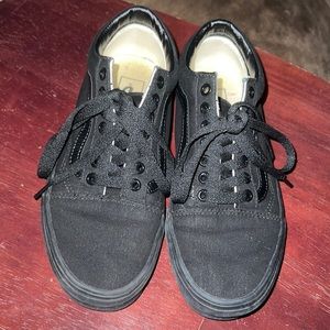 Old school all black vans